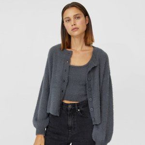 NWT Fluffy Knit Crop Top and Sweater - Cute, comfy and cozy - Size L